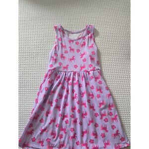wonder nation Lavender Tank Dress with Hot Pink Unicorns